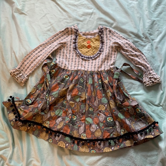Eleanor rose fall owl dress 7-8 - Picture 1 of 1